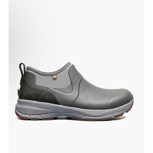 Bogs Mens Spruce Slip On Waterproof Rain Boots Gray 73519-020 Size 9
